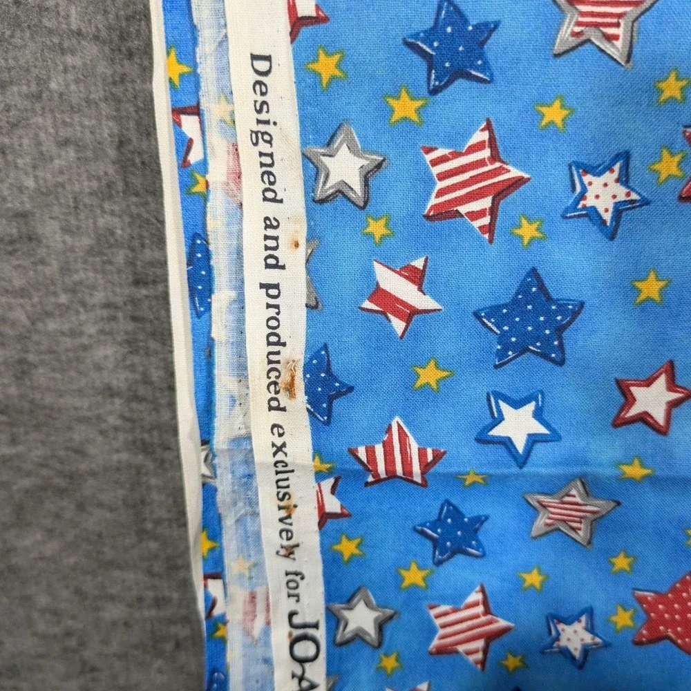 Patriotic Stars Blue Cotton Americana Sewing Quilting 44